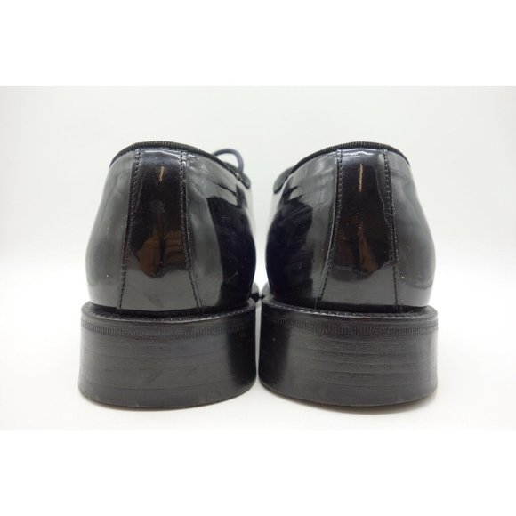 Giorgio Armani Black Patent Leather Whole Cut Tuxedo Oxfords Shoes Mens 42.5 / 9 main image 9